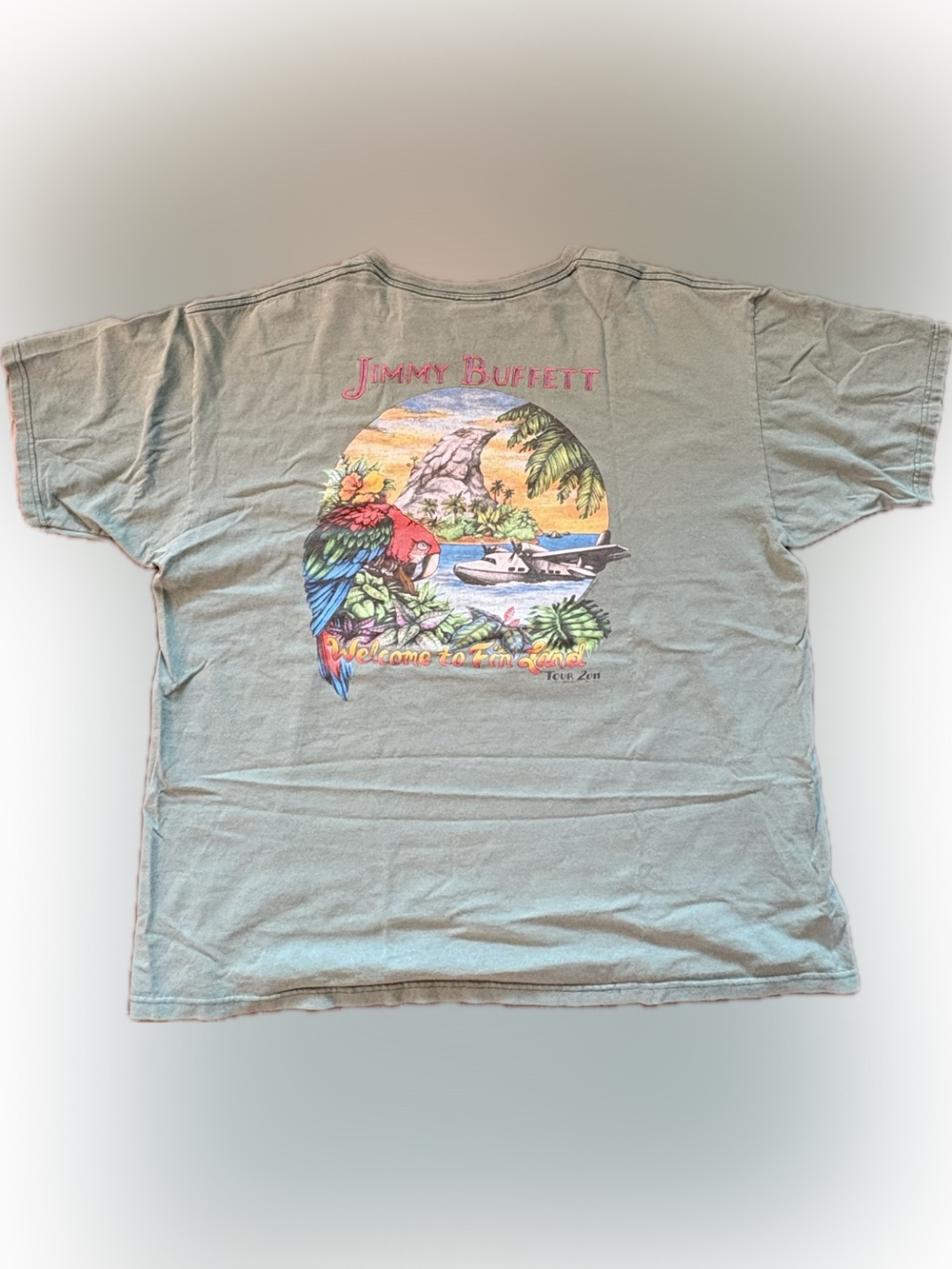 Anvil 2011 Jimmy Buffet Welcome to Fin Land Tour Concert Tshirt Graphic